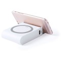 Powerbank 8000 mAh, ładowanie indukcyjne, działa z tel. posiadającymi możliwość ładowania indukcyjnego, USB typ C, kabel nie dołączony
