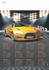 Kalendarz reklamowy planszowy B2 gotowy z miejscem na nadruk