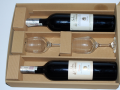 Pudełko na 3 butelki - skrzynka, mikrofala 4-warstwowa, beżowa, 90 x 310 x 357 mm, opcja z wkładką - 10,40 zł.
