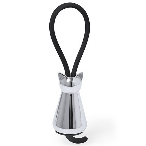 Brelok - kotek, metal, silikon, śr. 20 x 34 mm
