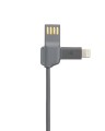 Powerbank 12000 mAh, 141 x 75 x 16 mm, wejście USB, wyjście micro USb i Iphone, obudowa PU