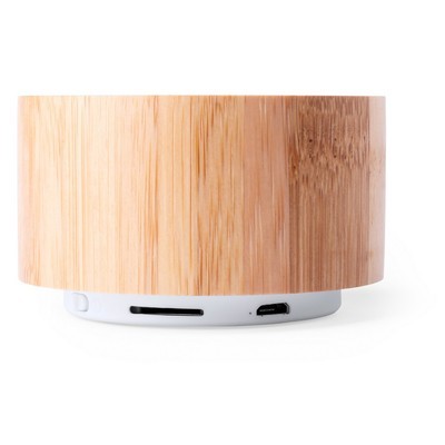 głośnik - bambus - bluetooth - nadruk - laser - reklama - gadżet - muzyka - smartfon