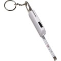 Brelok - miara, otwieracz, lampka LED, metal, ABS, miara 1 m, 127 x 33 x 11 mm
