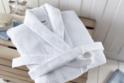 szlafrok - porannik - odpoczynek - kąpiel - plaża - nadruk - haft - rekreacja - reklama - gadżet - tunika - sauna