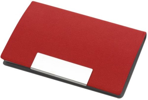 Wizytownik, metal, PU, 96 x 65 x 11 mm, pudełko
