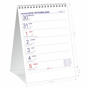 Kalendarz reklamowy biurkowy na notatki, pionowy