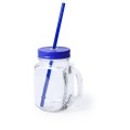 Słoik na napoje ze słomką, szkło, 500 ml, 76 x 134 x 73 mm
