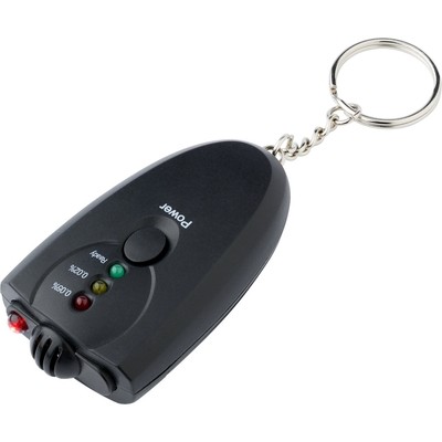Alkomat - brelok, ABS, 39 x 71 x 19 mm, 3 poziomy wg lampek - zielony - dopuszczony, żółty  - 0,02%, czerwony - 0,05%
