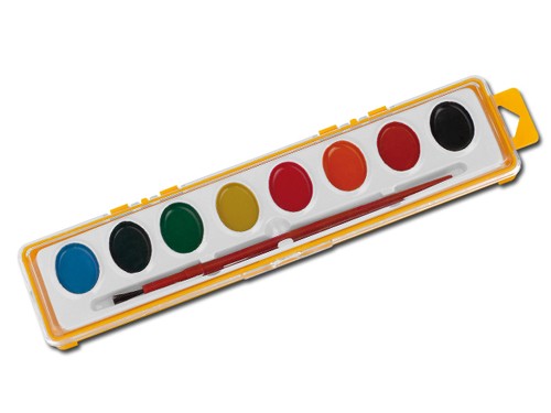 Farby z pędzelkiem, 238 x 55 x 14 mm
