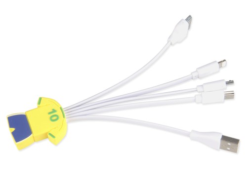 Kabel USB do ładowania, na zamówienie, wtyczka USB i 4 końcówki do ładowania - Mini USB, Micro USB, iPad, Ligtning (iPhone 5 i 6), produkcja wg projektu, cena na zapytanie