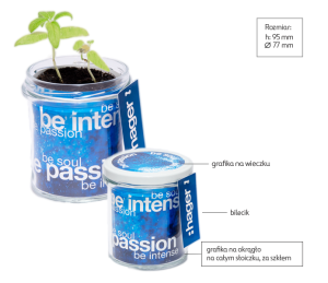 Słoik reklamowy z roślinką