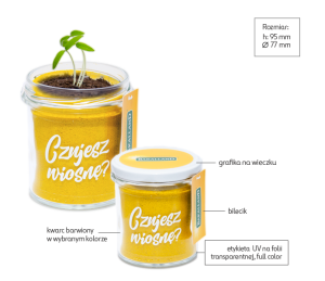 Słoik reklamowy z roślinką