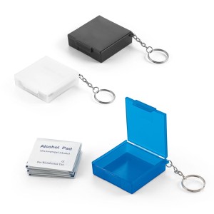 Pudełko - brelok reklamowy z chusteczkami