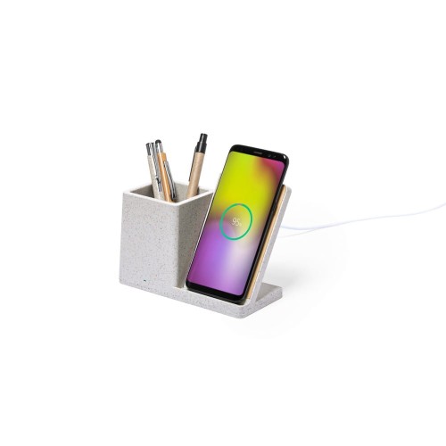 ładowarka - reklamowa - pojemnik - ekologia - gadżet - bambus - słoma  - pszeniczna - biuro - telefon - znakowanie - nadruk