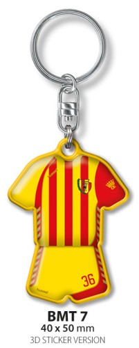 Brelok z tworzywa - sport, 40 x 50 mm,  obustronna wklejka żywiczna, cena dla min. 1000 szt., dowolna grafika.

