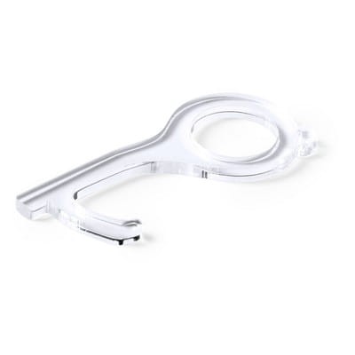 brelok - otwieracz - reklamowy - gadżet - covid - ochrona - bezpieczeństwo - znakowanie - laser