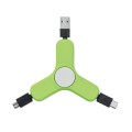 Spinner z końcówkami, 85 x 85 x 10 mm, końcówki USB, micro USB, typ C
