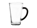 Kubek szklany, 300 ml, różne kolory ucha
