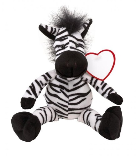 Maskotka - zebra, plusz, 30 x 12 x 10 cm
