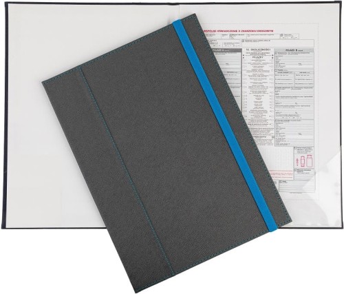 teczka - reklamowa - okładka - gumka - dokumenty - kalendarze - biuro - znakowanie - tłoczenie