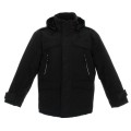 Kurtka jesienno - zimowa, poliamid, pokrycie PCV, 6 kieszeni zewn., kaptur odpinany, chowany w stójce, elementy odblaskowe, klejone szwy
