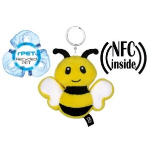 Maskotka pszczółka z chipem NFC - eko