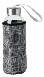 Butelka szklana w etui z juty - eko  