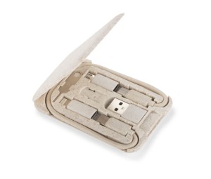 Stojak do telefonu z kablami do ładowania - eko 