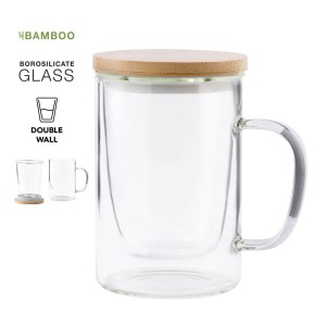 Kubek szklany z zaparzaczem 450 ml - eko 