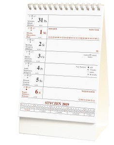 Kalendarz reklamowy biurkowy stojący tygodniowy