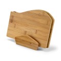 Zestaw desek, bambus, 249 x 186 x 9 mm, podstawka
