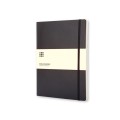 Notes Moleskin miękka okładka XL, 250 x 190 mm, 192 strony w linie, kratkę,  gładkie - tylko czarny
