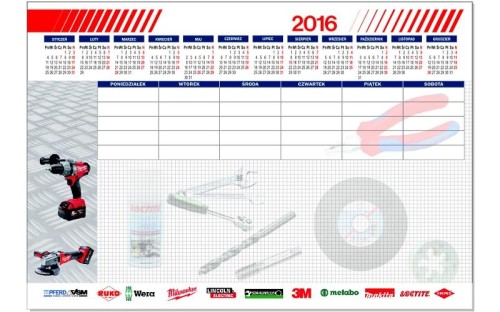 Podkład na biurko B2, zaokrąglone narożniki, 680 x 480 mm, 26 kart, cena dla 200 szt. (od 10 szt. - 58,46) Opcje A1, A3 oraz 52 karty