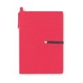 Notes z wyposażeniem-eko, z recyklingu, 101 x 12 x 142 mm, notes 70 stron w linie, papierowy długopis
