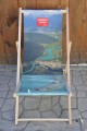 Leżak standardowy, drewno bukowe, 125 x 54 x 3 cm, 3 pozycje oparcia, bawełna lub poliester, nadruk dowolny, możliwy stelaż w kolorze, dodatki - kieszeń na gazetę, poduszka, koc, dodatkowa przywieszka reklamowa
