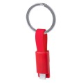 Brelok - kabel do ładowania, ABS, PVC, końcówka 2 w 1 oraz USB

