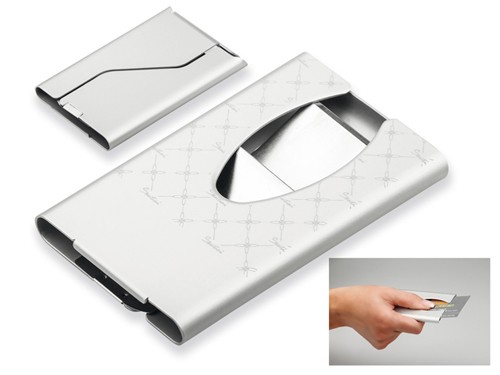 Wizytownik metalowy, 95 x 65 x 11 mm
