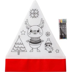 Czapka świąteczna do kolorowania  
