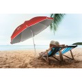 parasol - reklamowy - plaża - lato - słońce - podróż - rekreacja - znakowanie - nadruk