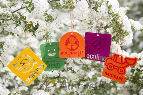 zawieszka - zapachowa - filc - gadżet - samochód - podróż - relaks - znakowanie - laser