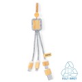 kabel - ładowanie - reklamowy - gadżet - smartfon - tablet - ekologia - biuro - znakowanie - nadruk