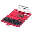 Klawiatura bezprzewodowa, 220 x 11 x 143 mm, stojak na telefon, ładowana przez USB
