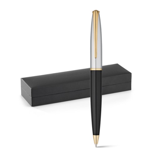 Długopis metalowy, śr. 12 x 139 mm, mechanizm obrotowy, wkład czarny, pudełko prezentowe
