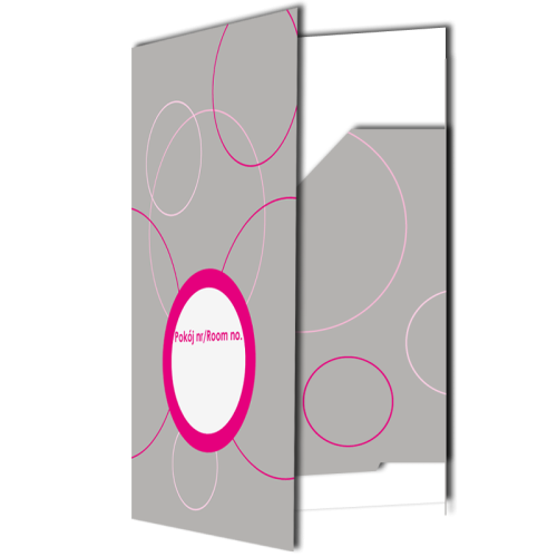 Mini teczka, karton 250g, folia błysk, 106 x 68 mm po złożeniu, dowolny nadruk, cena dla 50 szt.
