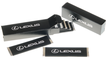 Gumy reklamowe w kartoniku - 5 szt., miętowe, owocowe, cena dla min. 100 szt. nadruk 2 kolory, 76 x 22 x 15 mm
