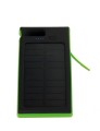 Powerbank solarny, plastik, 142 x 76 x 18 mm, ładowanie przez USB, lub panel solarny, poj. 6000 mAh, akumulator litowo - jonowy
