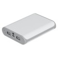 Powerbank 8000 mAh, tworzywo, 105 x 80 x 20 mm, 4 diody, kabel micro USB, wyjście 5V/1A. 5V/2A, wejście 5V/1A
