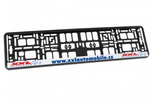 Ramki intense do tablic rejestracyjnych z nadrukiem UV, (szersza listwa) cena dla min. 100 szt., druk 1 kolor (4 kolory - 4,10)
