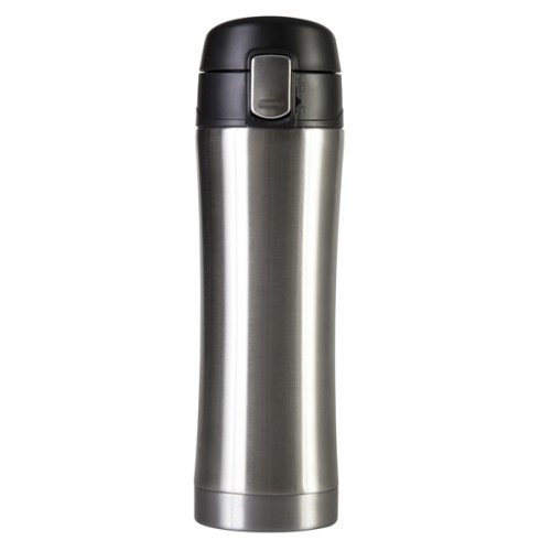 Kubek termiczny, 400 ml, stal nierdzewna, podwójne, szczelne zamknięcie, obsługa jedna ręką