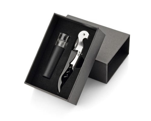 Zestaw do wina, 95 x 135 x 50 mm, korek próżniowy, korkociąg